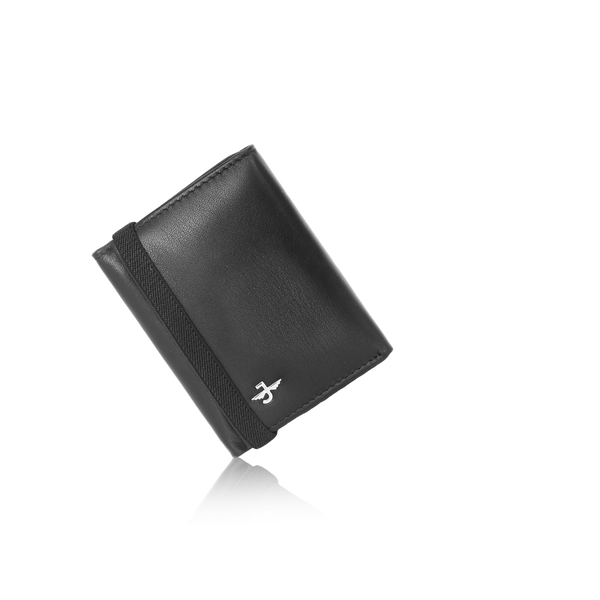 JW 10092 BK –  Tri-Fold Wallet With Strap Closure