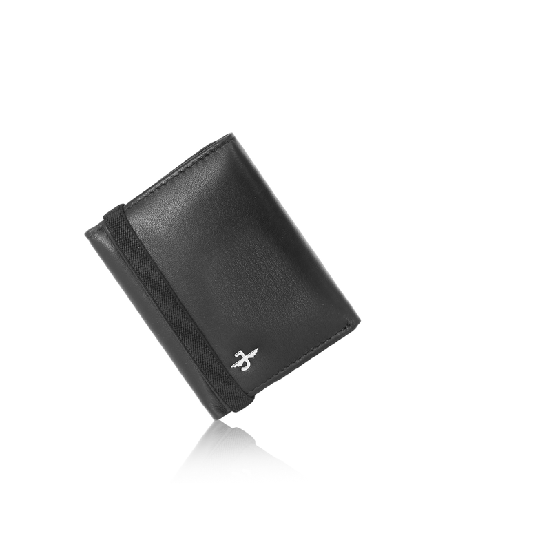 JW 10092 BK –  Tri-Fold Wallet With Strap Closure