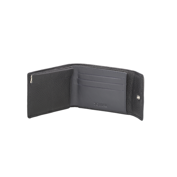 JW 16878 BK – Pebbled Leather Wallet with Coin Pocket