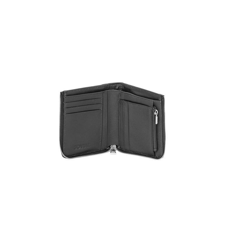 JW 760525 BK – Zip-Around Wallet with Croc-Embossed