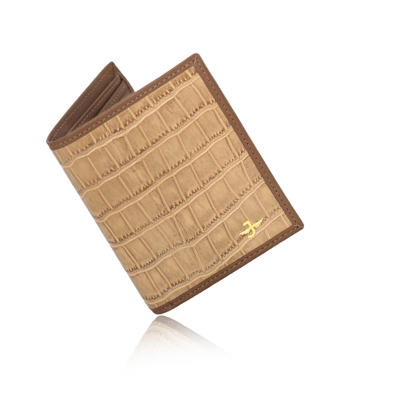JW 760881 KH – Bi-Fold Wallet with Croc-Embossed Accent